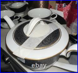 Noritake china set vintage japan Benedicta tea, pot, sugar creamer 2 cups 5 Pl 1