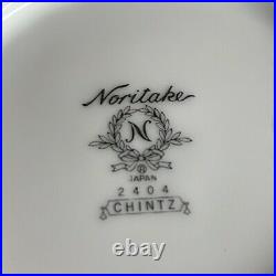 Noritake chintz china set 2404 silver 68 piece set