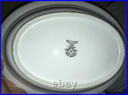 Noritake, envoy, 6325, white, platinum trim & verge, 17 pc china set, 3 settings