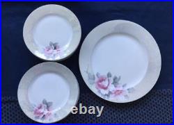 Old Noritake set of Antique 1 Platte and 11 Small Plates Rose Motif 1934-1950