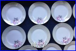 Old Noritake set of Antique 1 Platte and 11 Small Plates Rose Motif 1934-1950