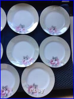 Old Noritake set of Antique 1 Platte and 11 Small Plates Rose Motif 1934-1950