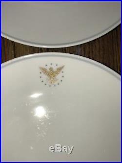 PAN AM AIRLINE Set NORITAKE China Japan PRESIDENT Gold Eagle Stars Lunch Plates