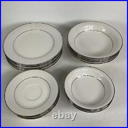 QTY (18) Noritake Ivory China Sorrento 7565 Dinner Plates, Saucers Bowls FLORAL