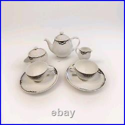 RARE Hotel OKURA Bone China Noritake Tea Set 9 Pcs EUC