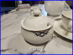 RARE Hotel OKURA Bone China Noritake Tea Set 9 Pcs EUC