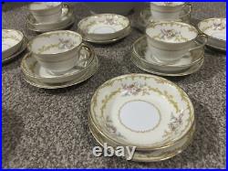 RARE Noritake Japan Dinner Set Hand Painted Floral Golden Trim 28 Piece Gift