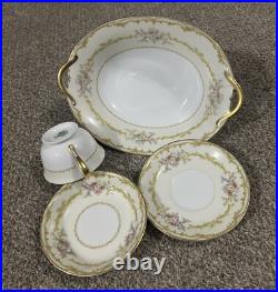 RARE Noritake Japan Dinner Set Hand Painted Floral Golden Trim 28 Piece Gift