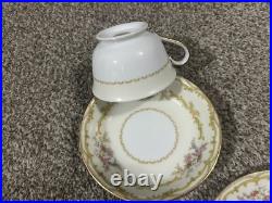 RARE Noritake Japan Dinner Set Hand Painted Floral Golden Trim 28 Piece Gift