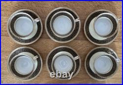RARE! Tea Set Vintage Noritake Goldlea, 6 Tea Cups & Dessert Plates 4793