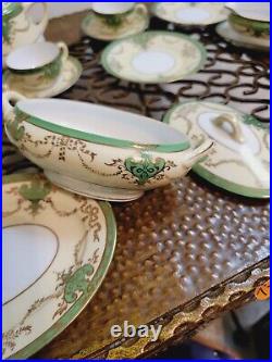 RARE Vintage Noritake Pattern N2126, Red M in Wreath Japan circa 1915