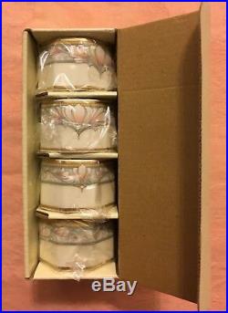 RETIRED Noritake Barrymore China Napkin Rings Set of 4 NEW in the Box