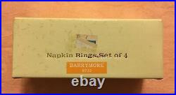 RETIRED Noritake Barrymore China Napkin Rings Set of 4 NEW in the Box