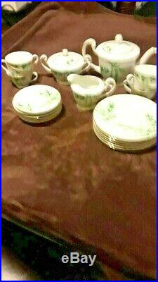 Rare Noritake Komaru china tea set bamboo 1940s