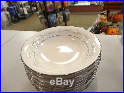 SET OF 4 Heather Fine China COUPE SOUP BOWLS Japan LOOKS UNUSED