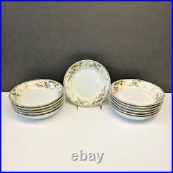 Set/12 Noritake China Amerita 5¼ Fruit Berry Sauce Bowl Porcelain Gold Trim