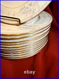 Set 12 Noritake Mandarin Garden Dinner Plates 10 1/2