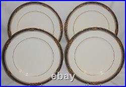 Set (4) NORITAKE Bone China SPELL BINDER PATTERN Dinner Plates MADE IN JAPAN