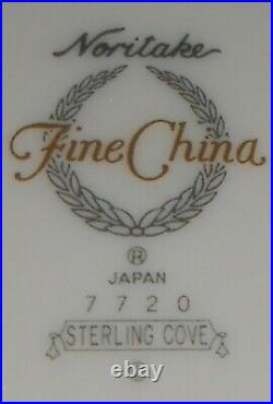 Set (4) NORITAKE Fine China STERLING COVE PATTERN Dinner Plates JAPAN