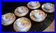Set 6 Antique'Noritake M' GOLD MORIAGE TEACUPS & SAUCERS Hand Painted Porcelain