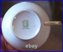 Set 6 Antique'Noritake M' GOLD MORIAGE TEACUPS & SAUCERS Hand Painted Porcelain