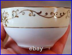 Set 6 Antique'Noritake M' GOLD MORIAGE TEACUPS & SAUCERS Hand Painted Porcelain