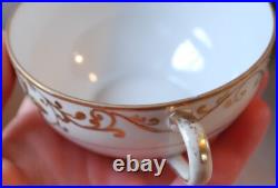 Set 6 Antique'Noritake M' GOLD MORIAGE TEACUPS & SAUCERS Hand Painted Porcelain