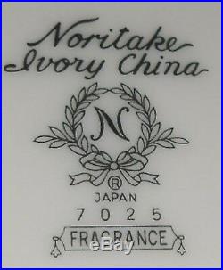 Set (7) Noritake Ivory China FRAGRANCE PATTERN Dinner Plates MADE IN JAPAN
