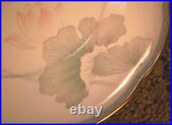 Set 8 Noritake GARDEN EMPRESS 10.75 DINNER PLATES Bone China LOTUS FLOWERS 9741