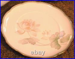 Set 8 Noritake GARDEN EMPRESS 10.75 DINNER PLATES Bone China LOTUS FLOWERS 9741