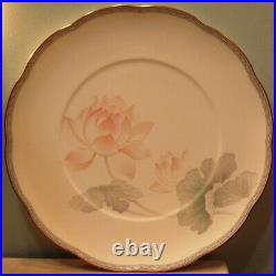 Set 8 Noritake GARDEN EMPRESS 10.75 DINNER PLATES Bone China LOTUS FLOWERS 9741