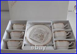 Set OF 6 NORITAKE White Palace Cups & Saucers Preowned but NOT USED