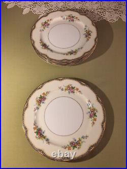 Set Of 4 Dinner Plates, Noritake Pattern Elaine 89484 Introduced Circa 1933
