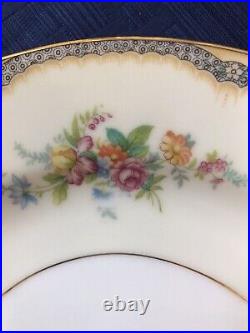 Set Of 4 Dinner Plates, Noritake Pattern Elaine 89484 Introduced Circa 1933