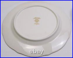 Set Of 6 Noritake SOLEMN EMERALD 7322 8-3/8 Salad Plates Green Gold Rims