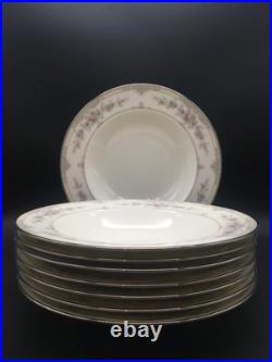 Set Of 8 Noritake Shenandoah (8 1/2) Rimmed Soup Bowls 9729 Ch7328