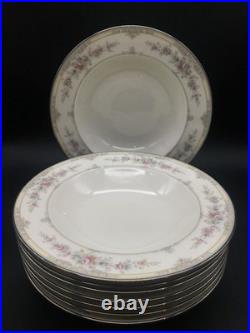Set Of 8 Noritake Shenandoah (8 1/2) Rimmed Soup Bowls 9729 Ch7328