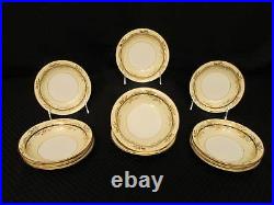 Set of 11 Noritake China GOLD LAUREL GARLAND Black Band 5.5 Berry Bowls, Japan