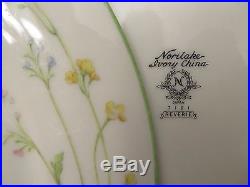 Set of 4 Noritake Ivory China REVERIE Floral #7191 10.5 Dinner Plates, Japan