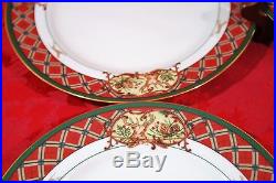 Set of 4 Noritake ROYAL HUNT 3930 Sri Lanka Fine China Dinner Plates 10 5/8