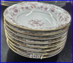 Set of 56 Pieces Noritake Charmaine Floral Gold Trim #5506 China 1950s 1960s
