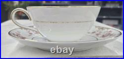 Set of 56 Pieces Noritake Charmaine Floral Gold Trim #5506 China 1950s 1960s