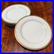 Set of 5 Noritake Richmond Gold Rim 23 cm Dinner Plates Pristine Cream No Box