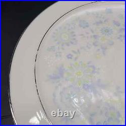 Set of 6 Noritake Ivory China SUMMER EVE Platinum 7163 10.5 Dinner Plates Japan