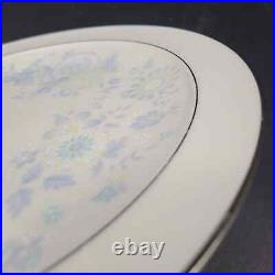 Set of 6 Noritake Ivory China SUMMER EVE Platinum 7163 10.5 Dinner Plates Japan