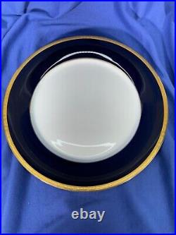 Set of 6 Noritake Valhalla 10 3/8 Cobalt Blue Gold Edge Dinner Plates EXCELLENT