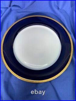 Set of 6 Noritake Valhalla 10 3/8 Cobalt Blue Gold Edge Dinner Plates EXCELLENT