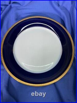 Set of 6 Noritake Valhalla 10 3/8 Cobalt Blue Gold Edge Dinner Plates EXCELLENT