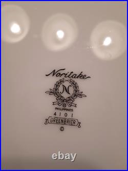 Set of 7 10 1/2 Noritake Greenbrier Dinner Plates