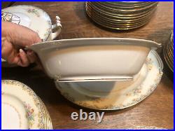 Set of 82+ Antique Noritake Rose China Service For 12 Occupied Japan PLEASE READ